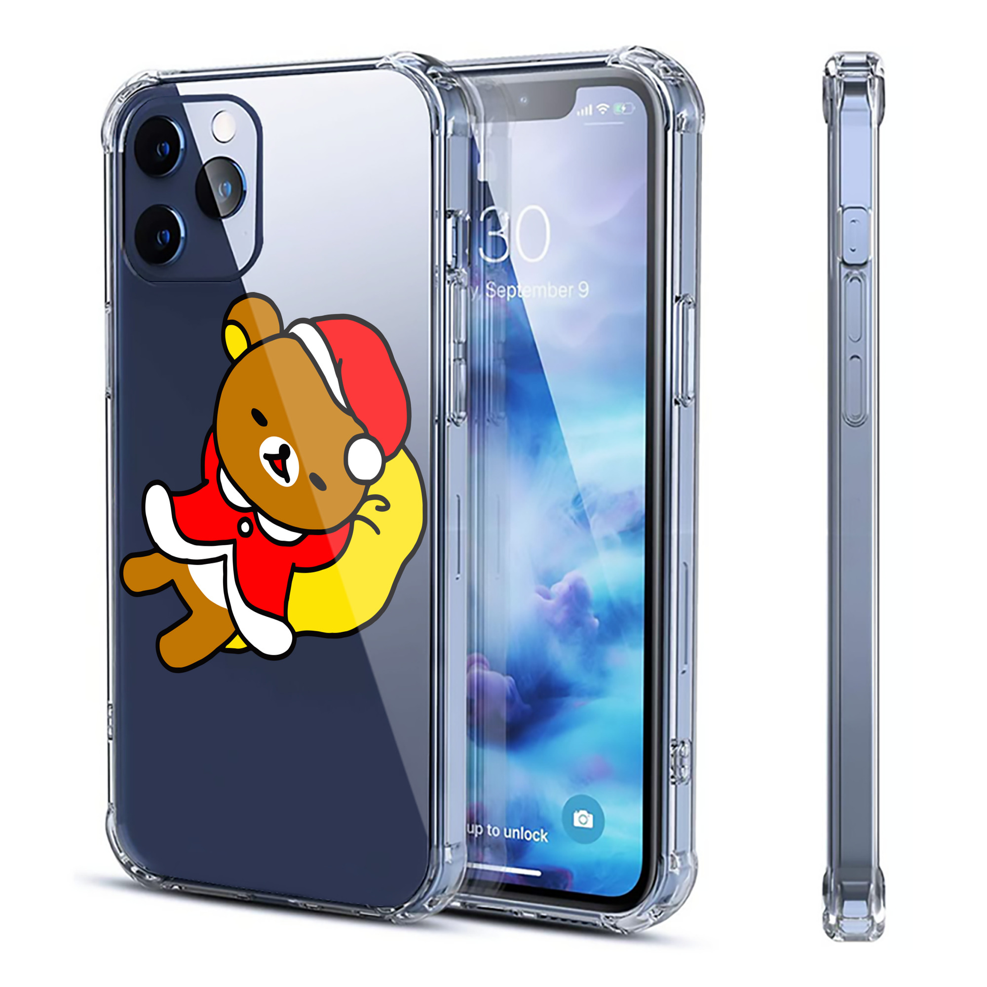 （画像用） リラックマ リラックマ キイロイトリ Rilakkuma Korilakkuma Kiiroitori 【iPhone 12シリーズ対応】透明スマホケース（クリアソフトケース）